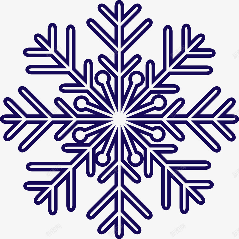 紫色简约雪花png免抠素材_新图网 https://ixintu.com 冬季 圣诞节 寒冬 寒冷 紫色雪花 雪花片 飘雪