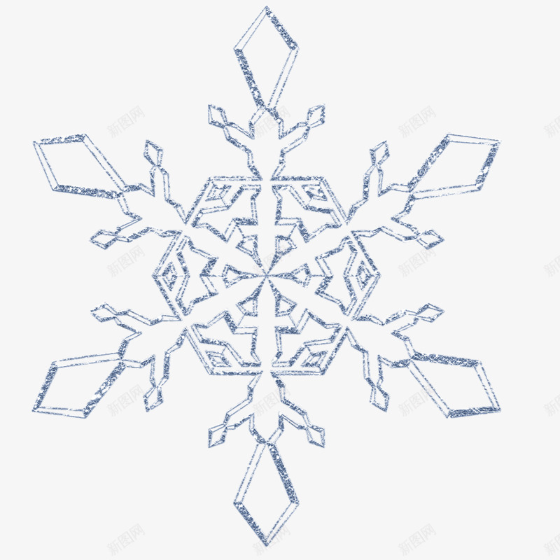 卡通手绘雪花装饰png免抠素材_新图网 https://ixintu.com 圣诞节 绘画雪花 节日装饰 速写