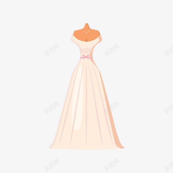 手绘服装展示人台png免抠素材_新图网 https://ixintu.com 女士 手绘 服装展示 服装陈列 模特人台 白色 礼服