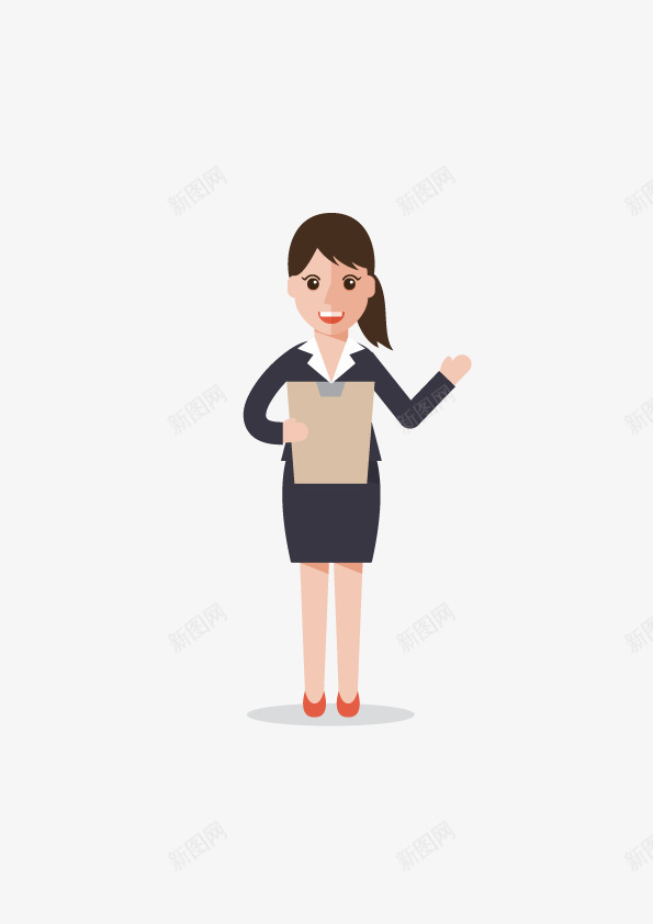 商务小人扁平化女孩年会png免抠素材_新图网 https://ixintu.com 商务 女孩 小人 年会 扁平化