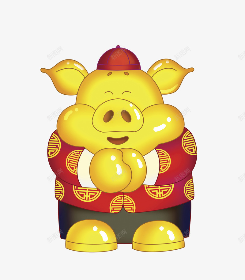 金猪拜年png免抠素材_新图网 https://ixintu.com am 喜庆 喜悦 年味 快乐 拜年 新年 新年到 春节 欢乐 欢喜 贺岁 过年