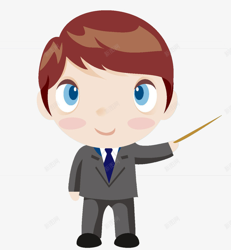 拿着木棍的男人png免抠素材_新图网 https://ixintu.com 卡通 商务 帅气的 木棍 男人 白领 西装 讲师