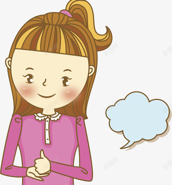 称赞的女孩png免抠素材_新图网 https://ixintu.com 大拇指 女士 女孩 害羞 对话框 微笑 水彩 称赞