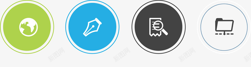 圆形图标并列图矢量图ai_新图网 https://ixintu.com 分类标签 步骤目录 流程图 矢量图