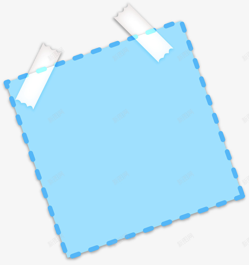 插画卡通便签蓝色矢量图ai免抠素材_新图网 https://ixintu.com 便签 卡通 插画 矢量图