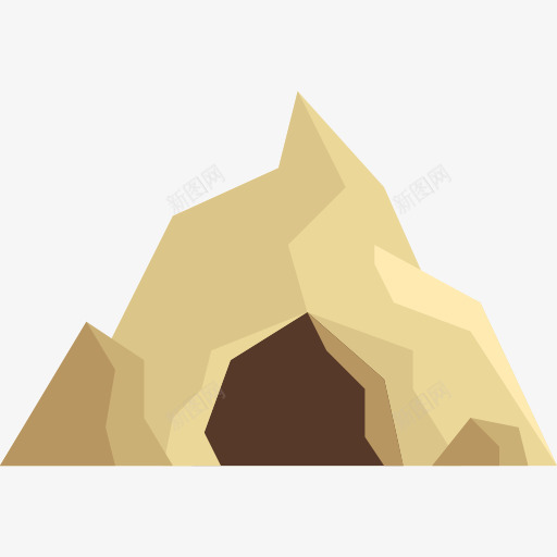 洞穴图标png_新图网 https://ixintu.com 山 岩 景观 洞 自然