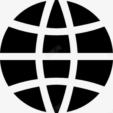全局符号的黑色网格圈图标图标