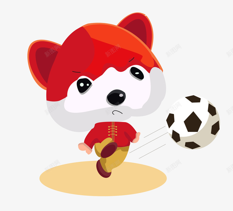 踢足球的狗狗png免抠素材_新图网 https://ixintu.com 卡通狗 新年 狗 狗年装饰 狗狗 矢量手绘狗 矢量足球 足球 踢足球的狗狗