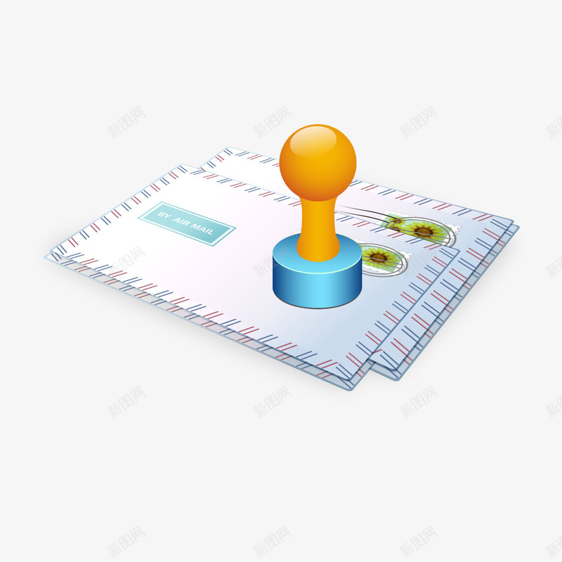 盖章信封邮票png免抠素材_新图网 https://ixintu.com 信封 信封邮票 盖章 盖章信封 邮票