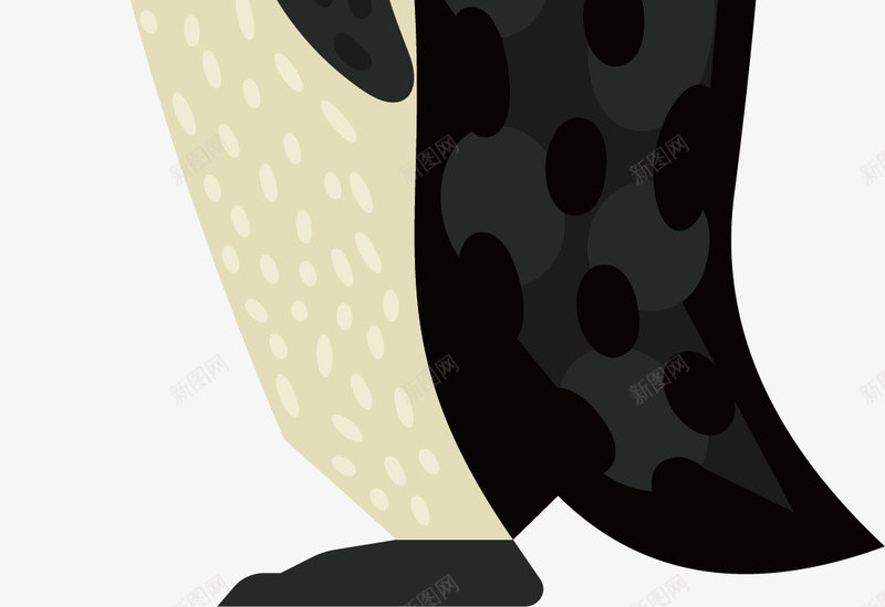 黑白企鹅png免抠素材_新图网 https://ixintu.com 企鹅 动物 南极 可爱 尖嘴 手绘 斑点 白肚皮 皮毛