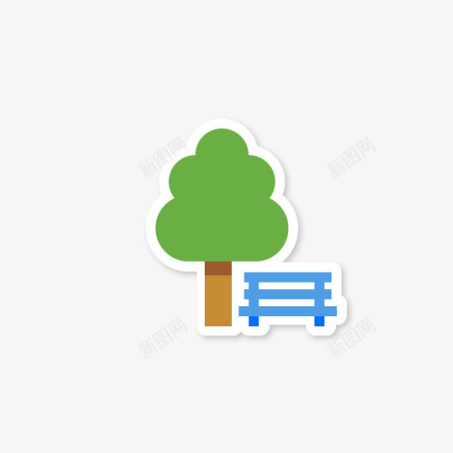 大树长椅png免抠素材_新图网 https://ixintu.com png图片素材 休息区 免费png素材 公园素材 卡通 手绘