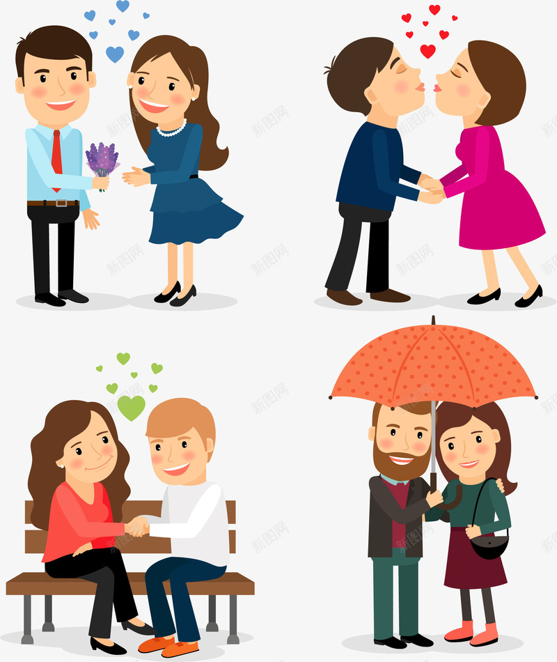 时尚卡通男女矢量图ai免抠素材_新图网 https://ixintu.com 3 求婚绘画卡通情侣新人恋人卡通男女帅哥美女男人女人时尚美女女人女性卡通人物矢量人物矢量素材 矢量图