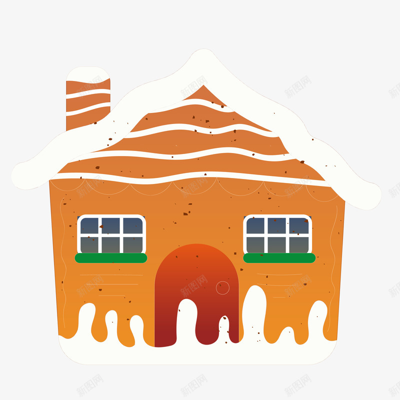 圣诞卡通房屋矢量图ai免抠素材_新图网 https://ixintu.com 卡通建筑 卡通装饰 圣诞节 扁平化 甜蜜糖果屋 矢量图 矢量图案 糖果屋