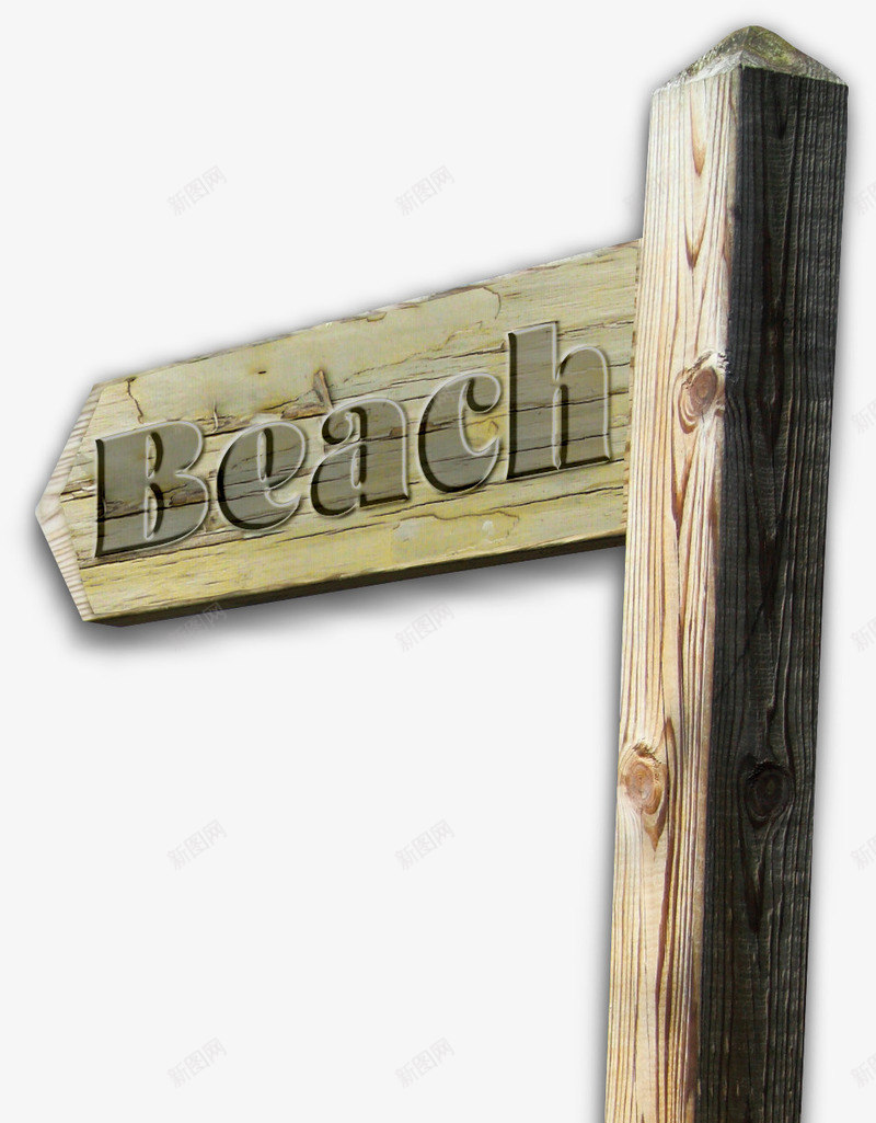 beach指路牌png免抠素材_新图网 https://ixintu.com 方向 木质 海滨 海滩