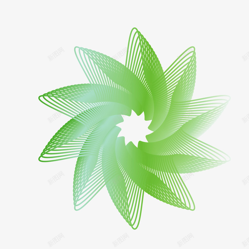 绿色网格圆形对称图案png免抠素材_新图网 https://ixintu.com 图案 圆形 对称 绿色 网格 透明网格