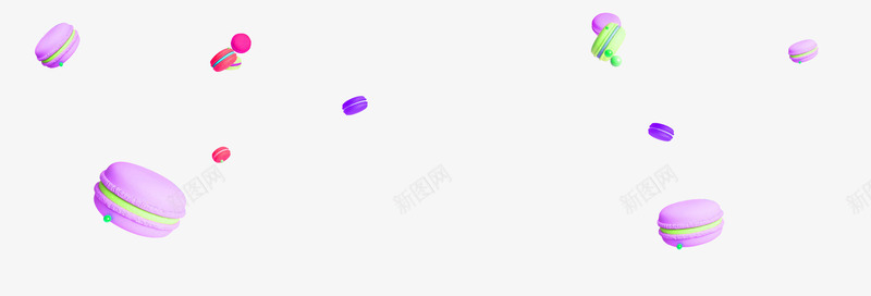 彩色马卡龙漂浮png免抠素材_新图网 https://ixintu.com 免抠PNG 彩色 漂浮素材 马卡龙