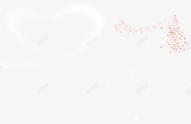 白色心形烟雾粒子漂浮png免抠素材_新图网 https://ixintu.com 心形 漂浮 烟雾 白色 粒子