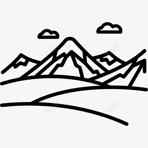山图标png_新图网 https://ixintu.com 云 场 山 自然景观