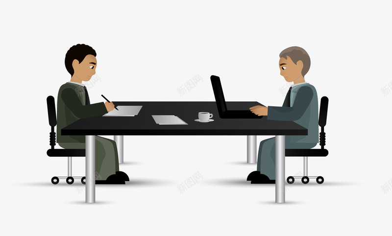 手绘卡通商务人物办公场景png免抠素材_新图网 https://ixintu.com 人物插画 创意个性 办公场景 动漫 动画 卡通人物 卡通男人 卡通职业人物 扁平化 简洁的商务人物