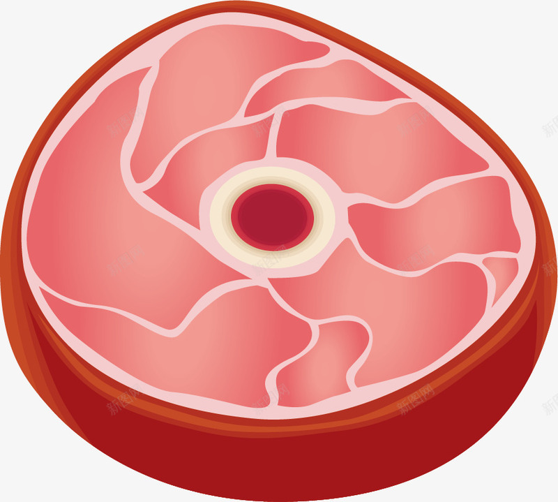 卡通红色肉片png免抠素材_新图网 https://ixintu.com 卡通 圆圈 小清新 水彩 简约 红色 纹路 肉片