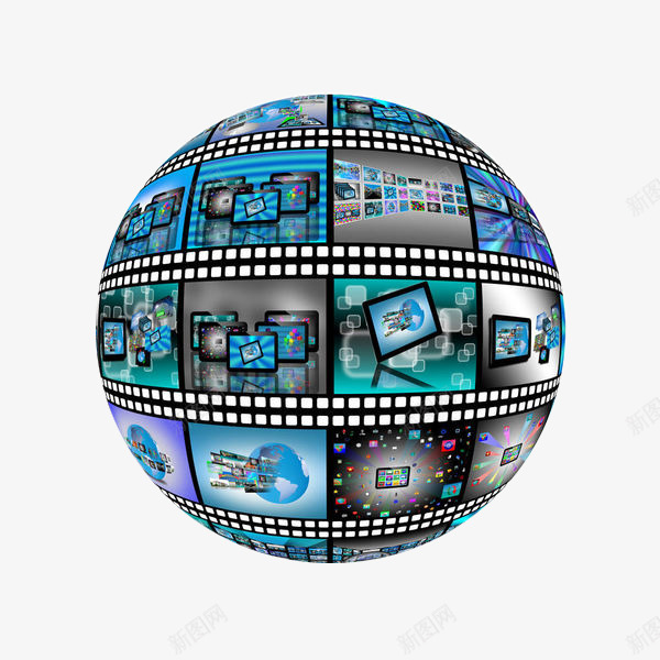 胶片组成的球png免抠素材_新图网 https://ixintu.com 剧场 卡板 卡通 圆 场记板 开始播放 开端 影视 拍摄 球 电影 电影大片 电视 科技 胶卷 胶片