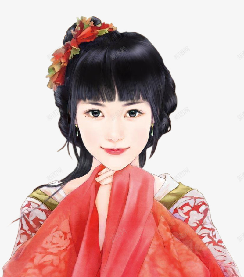 红衣俏皮美女png免抠素材_新图网 https://ixintu.com 俏皮 图片 红衣 美女