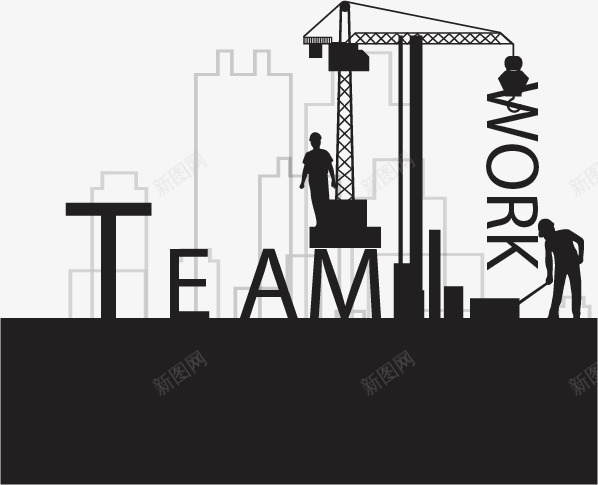 工人工作剪影矢量图ai免抠素材_新图网 https://ixintu.com 剪影 工人 矢量图