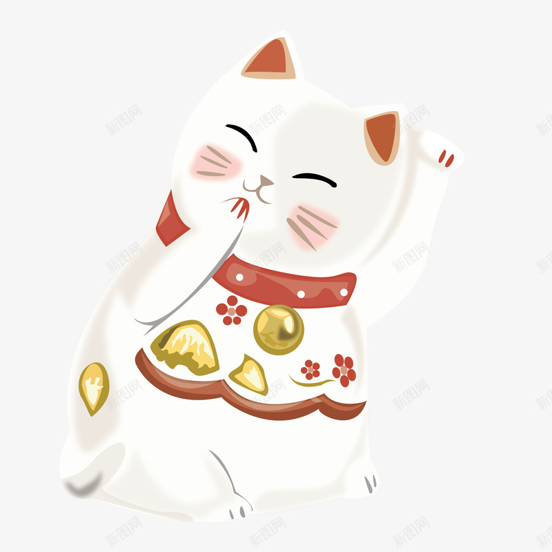 招财猫装饰png免抠素材_新图网 https://ixintu.com 小猫 招财猫 矢量装饰 装饰 装饰画