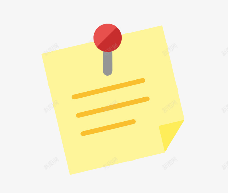 办公室便签纸图标png_新图网 https://ixintu.com 便签 便签纸 卡通 图标 扁平化 矢量图免费下载 贴在墙上的便签纸