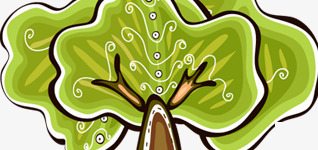 绿色线条创意大树美景png免抠素材_新图网 https://ixintu.com 创意 大树 线条 绿色 美景