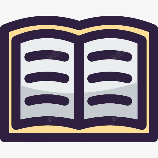 打开书图标png_新图网 https://ixintu.com 休闲 图书馆 学校材料 打开的书 教育 电子书 读者 阅读