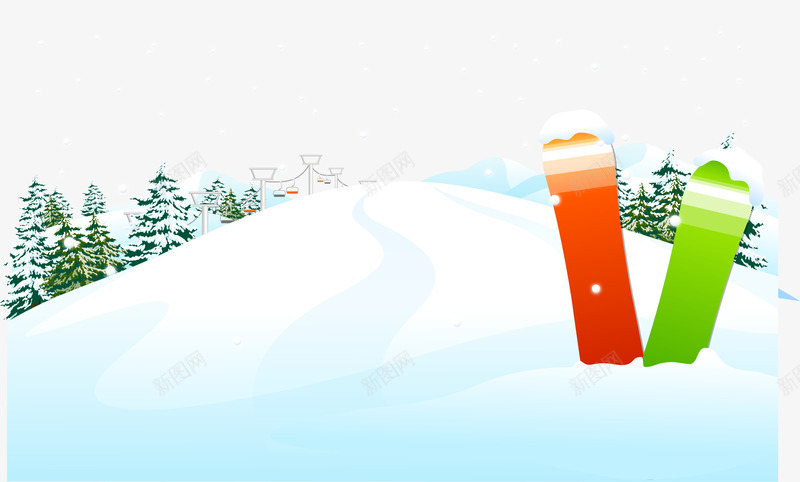 冬季滑雪海报背景png_新图网 https://ixintu.com 冬季滑雪 冬季素材 滑雪 背景 背景素材