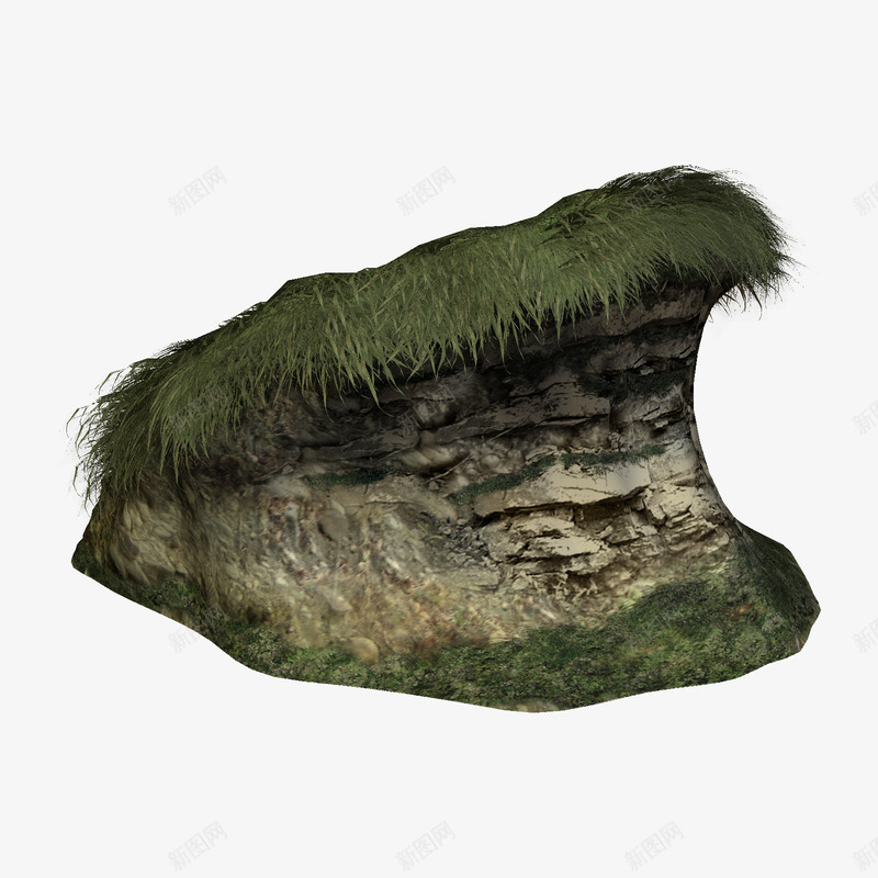 绿色清新石块小草装饰图案png免抠素材_新图网 https://ixintu.com 免抠PNG 小草 清新 石块 绿色 装饰图案