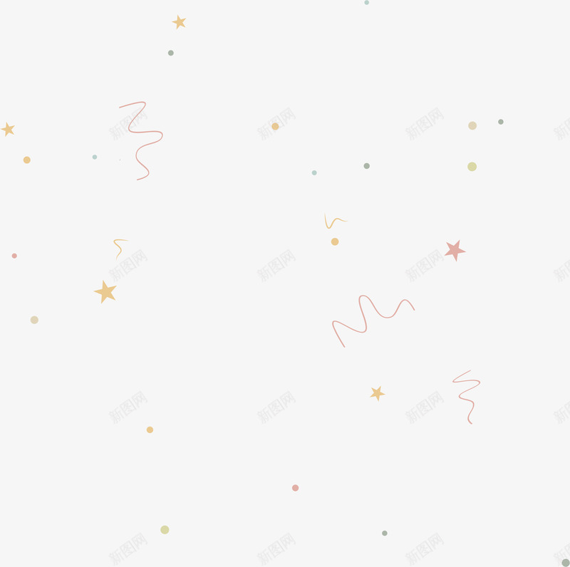 漂浮矢量图ai免抠素材_新图网 https://ixintu.com VI 卡通 手绘 星星 线条 背景 矢量图