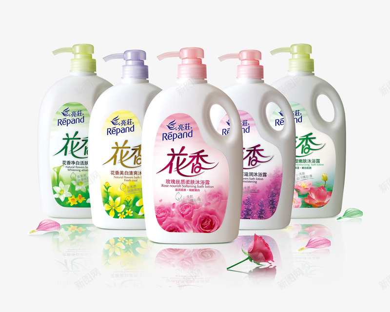亮妆花香沐浴露系列海报png免抠素材_新图网 https://ixintu.com 亮妆 沐浴露 洗护用品