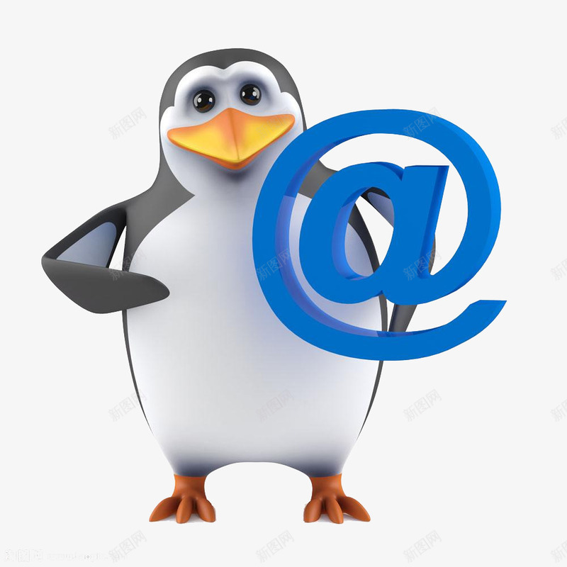 拿着的企鹅png免抠素材_新图网 https://ixintu.com 企鹅 南极 卡通 胖企鹅 蓝色标志