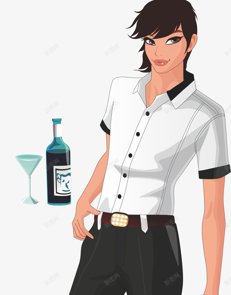 正在酒吧喝酒的男孩矢量图ai免抠素材_新图网 https://ixintu.com 卡通人物 喝酒的人 帅哥酷哥 时尚俊男 时尚男士 矢量男人 矢量图