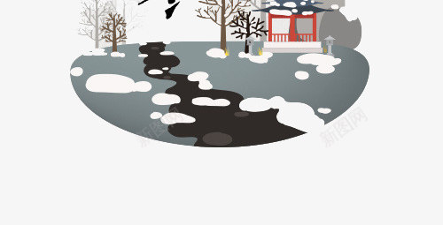 春夏秋冬四季图png免抠素材_新图网 https://ixintu.com 一年四季 冬 卡通 夏 小朋友 房屋 春 秋 草地