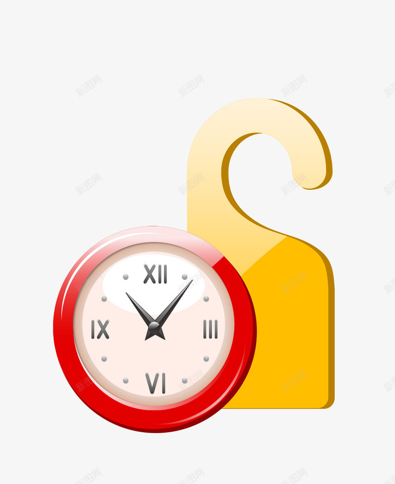 卡通时钟png免抠素材_新图网 https://ixintu.com 便签 卡通 吊牌 时钟 闹钟