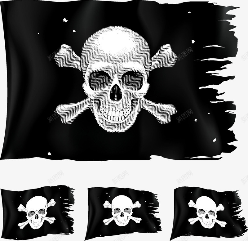 海盗旗帜png免抠素材_新图网 https://ixintu.com 旗帜 海盗 盗贼