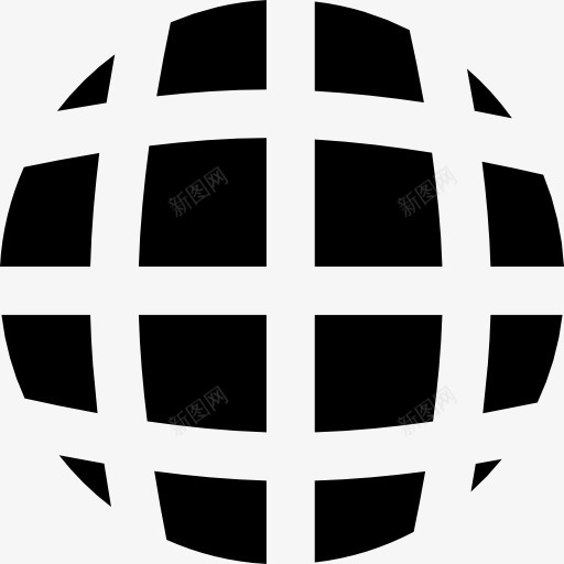 地球圈与网格图标png_新图网 https://ixintu.com 圆 地球 形 形状 标志 符号 网格 行星