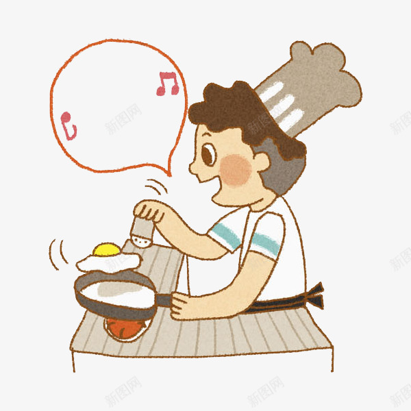 做饭的男人场景图png免抠素材_新图网 https://ixintu.com 做饭 卡通 哼唱的 场景 帅气的 插图 男人