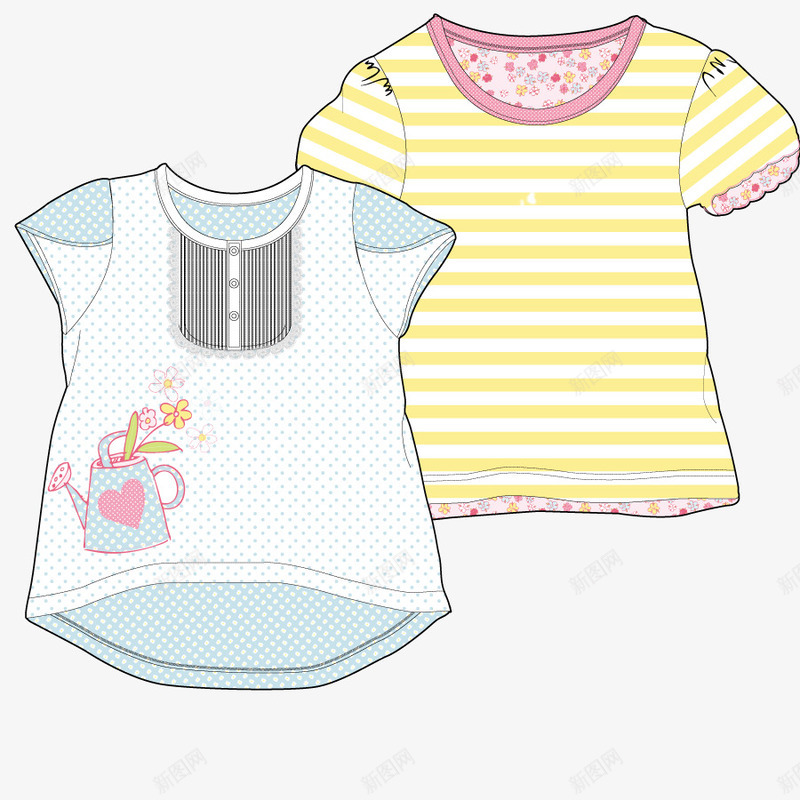 女装短袖款式图png免抠素材_新图网 https://ixintu.com 内搭配 服装 服饰 版型 睡衣