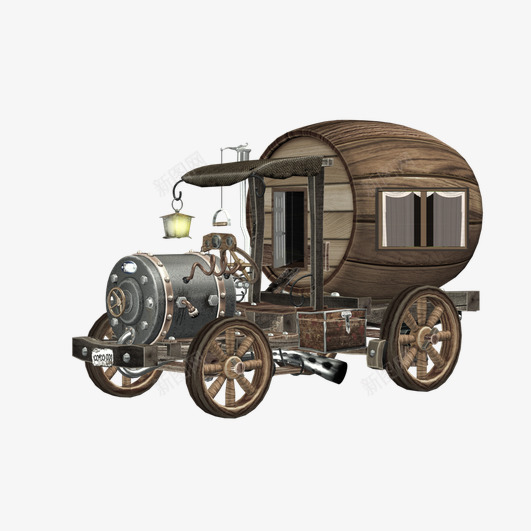 复古三维蒸汽机车psd免抠素材_新图网 https://ixintu.com 三维 交通工具 木质 蒸汽机车