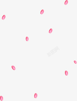 粉色卡通漂浮花瓣浪漫素材
