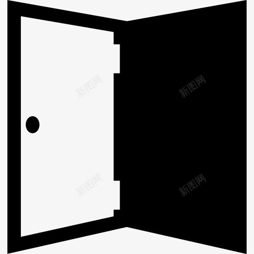 打开门图标png_新图网 https://ixintu.com 建筑的轮廓 开放 门打开了