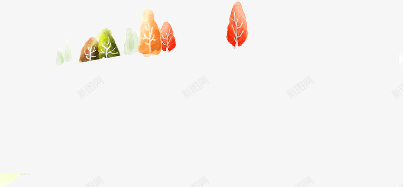 手绘黄绿色大树插图png免抠素材_新图网 https://ixintu.com 大树 插图 黄绿色