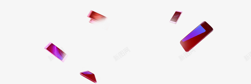 红色节日漂浮几何图形png免抠素材_新图网 https://ixintu.com 几何图形 漂浮 红色 节日