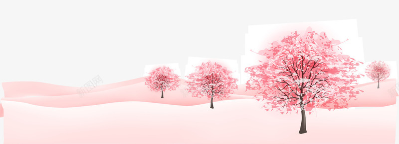 手绘美丽粉色草原png免抠素材_新图网 https://ixintu.com 手绘草原 文艺风 温馨 粉色大树 粉色草原 美丽创意
