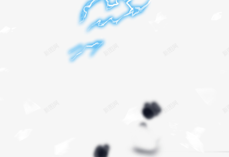 蓝色烟雾闪电漂浮特效png免抠素材_新图网 https://ixintu.com 漂浮 烟雾 特效 蓝色 闪电